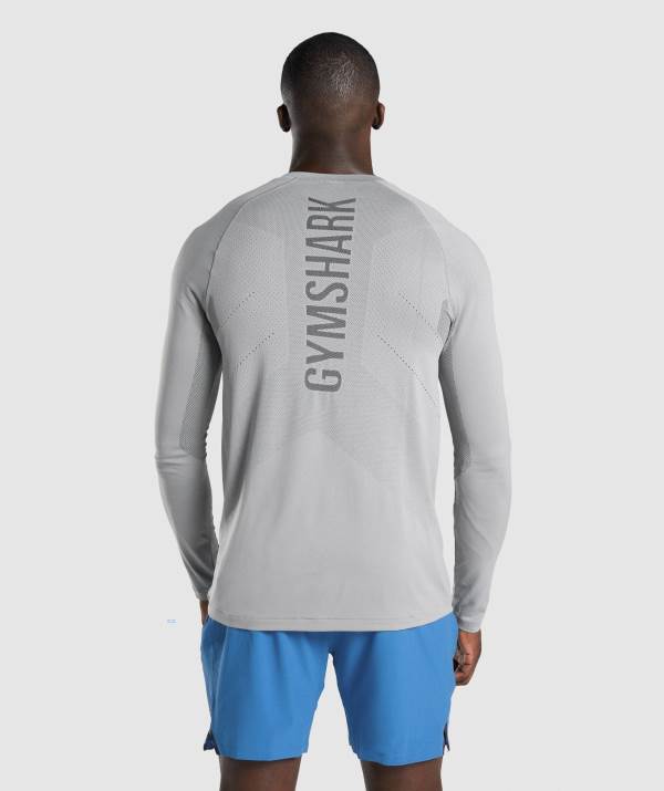 Panske Mikiny Gymshark Apex Long Sleeve Siva | TA7635429